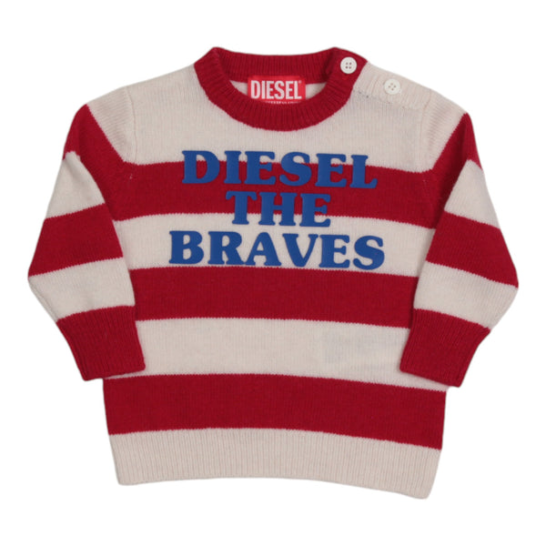 Maglione girocollo Diesel in misto lana a righe