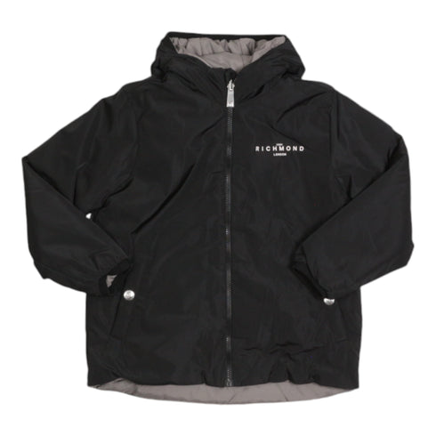 Giubbotto Richmond reversibile nero e grigio.