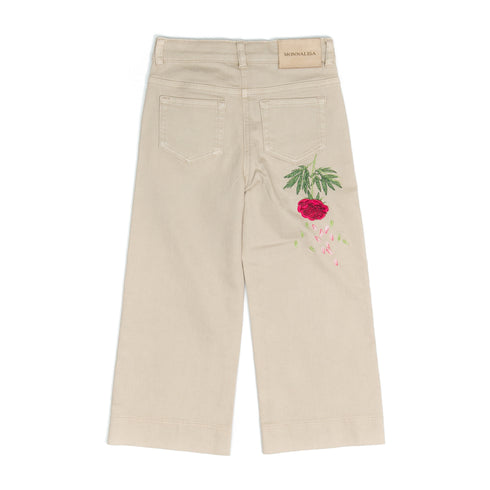 Jeans 5 tasche Monnalisa a palazzo