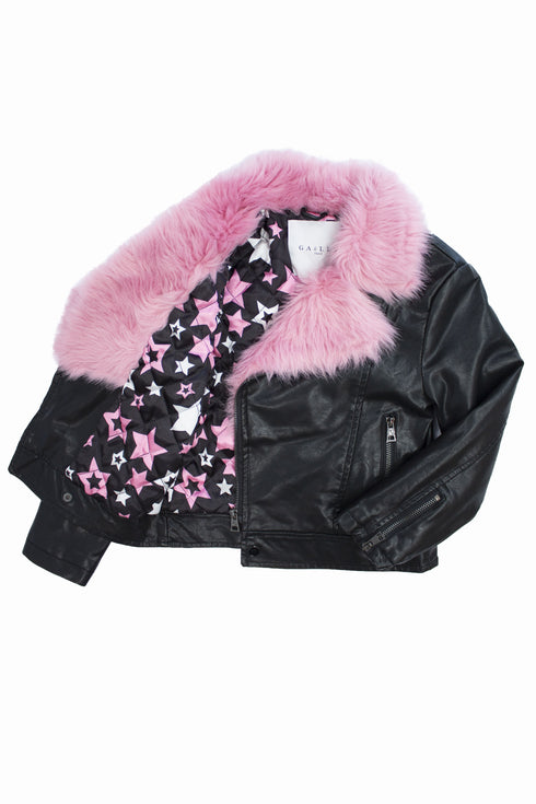 Giubbotto Gaellè in eco pelle modello chiodo