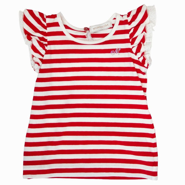 T-Shirt a righe Monnalisa